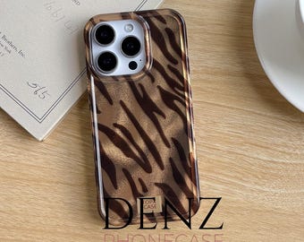 Glänzende Gold Zebra Muster Handyhülle