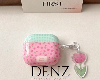 AirPods Hülle Rot mit Polka Dots Muster
