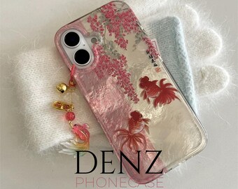 Bright Pink & White Floral Pattern Phone Case