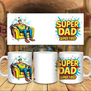 Super Dad Ceramic Mug, Perfect Gift for Father&#39;s Day, Coffee Lovers, Fun Drinkware, Dad Appreciation, Family Celebrations, Dad Mug