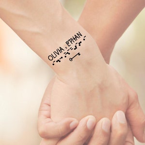 Morse Alphabet Name Tattoos, Encrypted Love Tattoo, Custom Couples Tattoo, Small-Stylish Tattoo, Timeless Symbol Tattoo,Unique-Subtle Tattoo