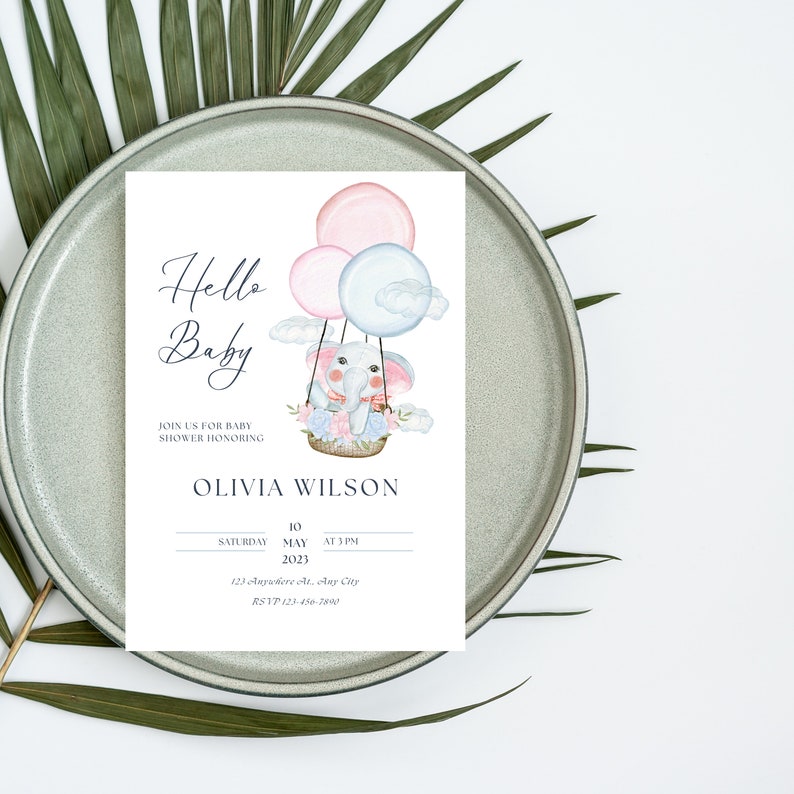 Custom Digital Baby Shower Invitations Editable Baby Shower Einvites