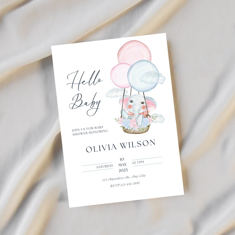 Custom Digital Baby Shower Invitations Editable Baby Shower Einvites