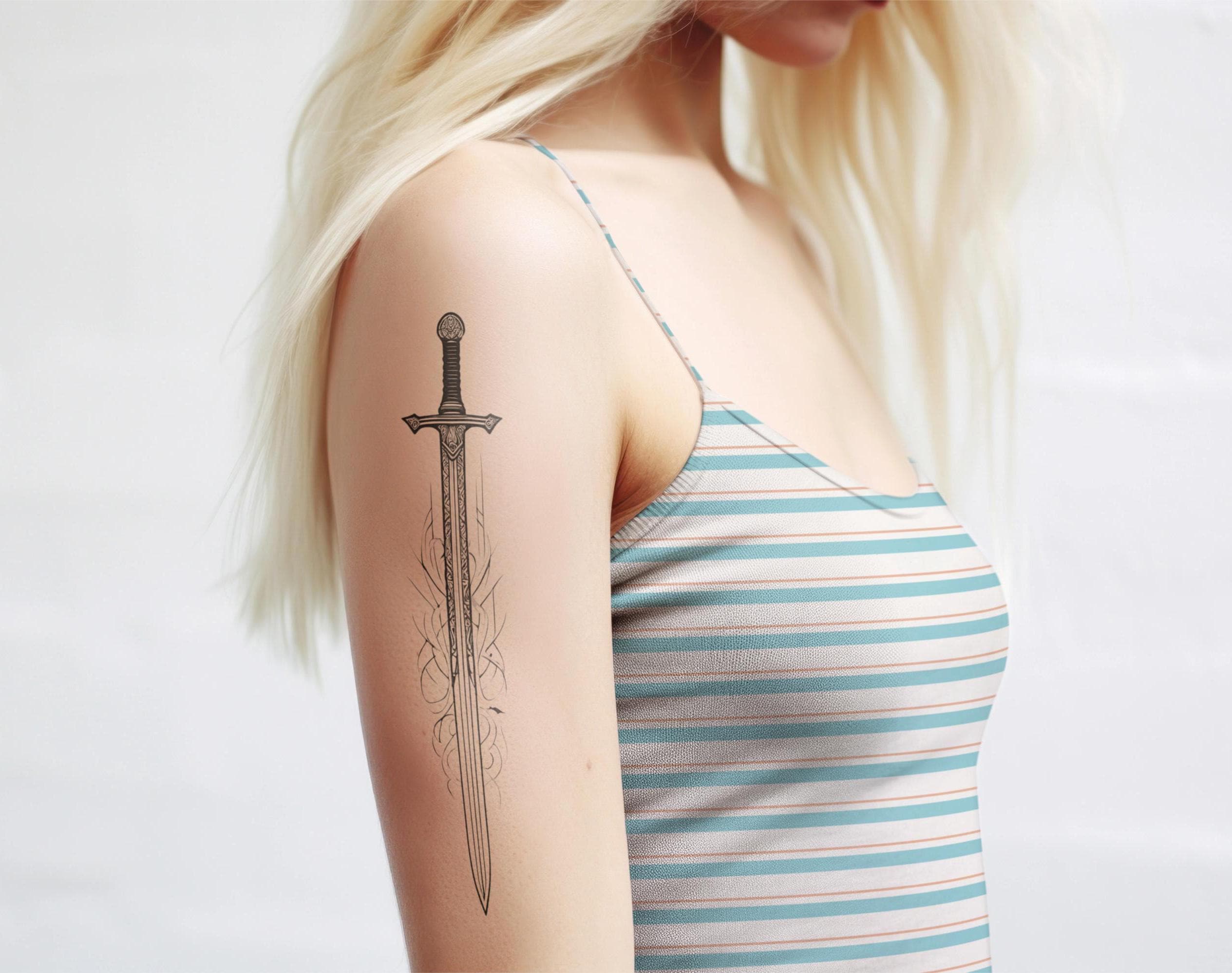 Feine Linie Schwert Tattoo, Detaillierte Klinge Tattoo Kunst,  Mittelalterliches Tattoo, Künstlerisches Tattoo, Kunstvolles und Exquisites  Tattoo, Dekoratives Tattoo - Etsy Österreich, image size:2529x1999