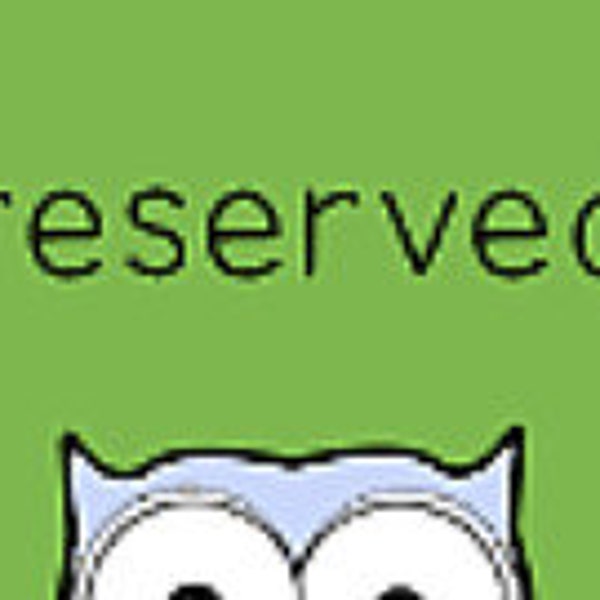Reserved Listing For Buffy Young