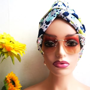 Pretied Turban, Pretied Headwrap, Stretchy Headband, Chemo Turban, Beanie Hat, Alopecia Hat, Ladies Head Scarf, Women Hair Cover