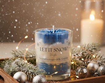 Let It Snow Vegan Soy Wax Candle - Vanilla Scent | Cruelty-Free, Certified Fragrance, GMO and Paraben Free