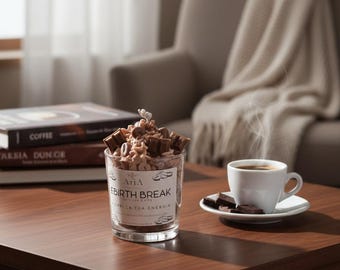 Vegan Soy Wax Candle 'Hazel Light' - Hazelnut and Chocolate Fragrance | Cruelty-Free, Certified Fragrances, GMO and Paraben Free