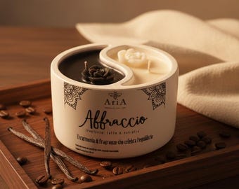 Hug Candle: A harmony of fragrances for your well-being. Vegan, non-GMO soy wax, fragrances free from harmful substances. Cruelty-free.