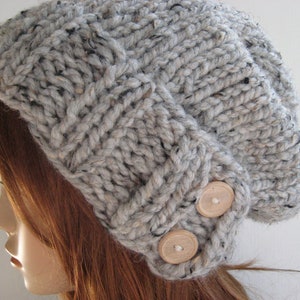 Knit Hat, Women Knit Hat, Slouchy Knit Hat, Chunky Knit Wool Hat / KEYSTONE image 2