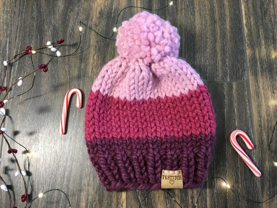 Ombre Chunky Knit Baby Hat Child Chunky Beanie Knit Baby Hat Pom Pom Toddler Knit Baby Hat Knit Child Hat Ombre Chunky Knit Baby Hat Child Chunky Beanie Knit Baby Hat Pom Pom Toddler Knit Baby Hat Knit Child Hat