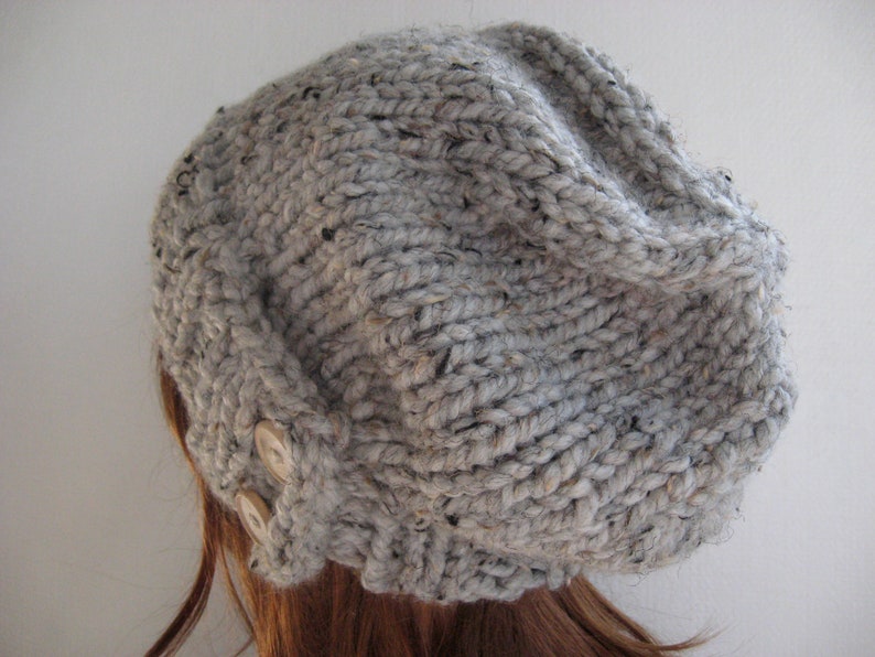 Knit Hat, Women Knit Hat, Slouchy Knit Hat, Chunky Knit Wool Hat / KEYSTONE image 3