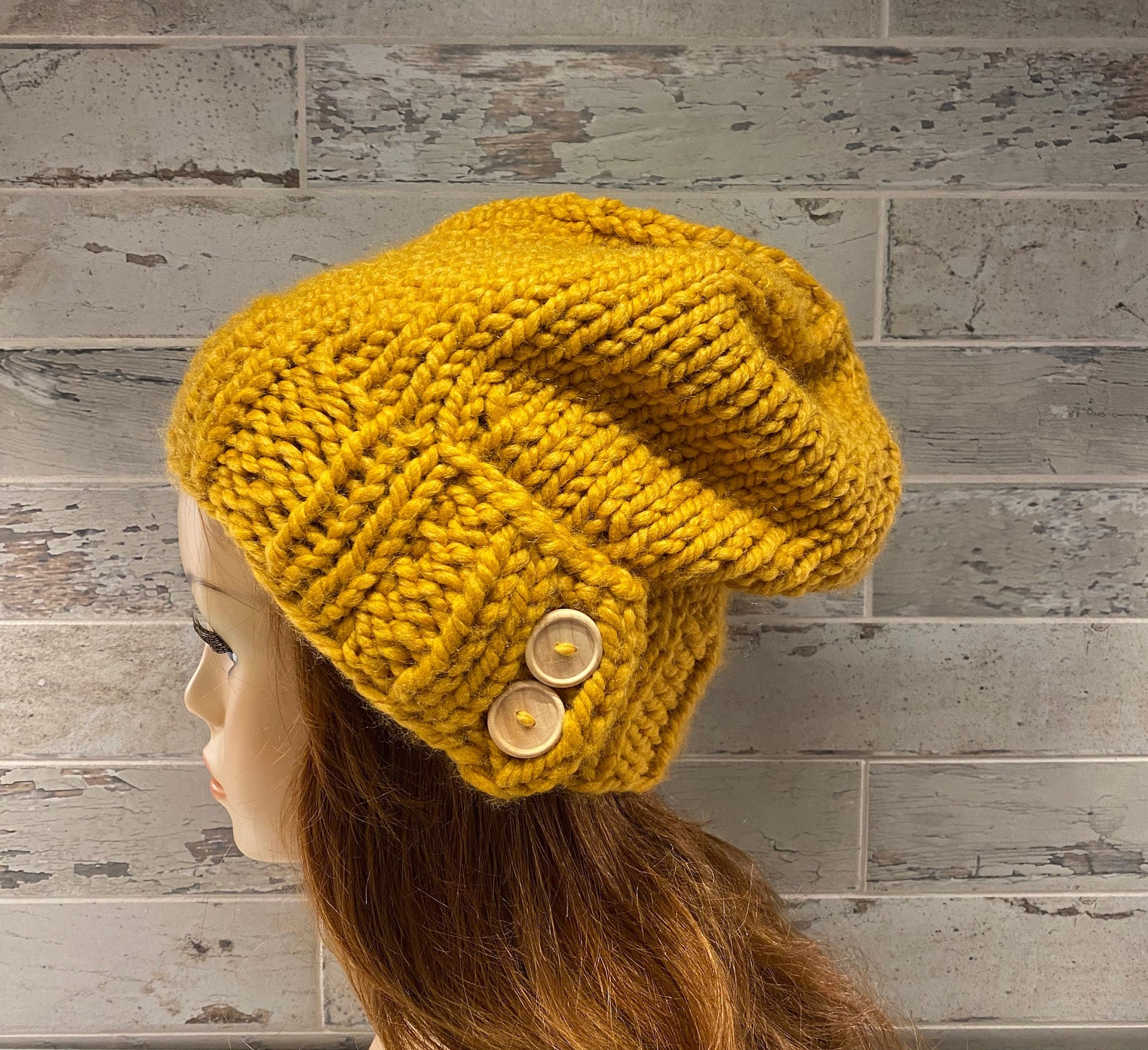 Knit Hat Women Knit Hat Slouchy Knit Hat Chunky Knit Wool Etsy