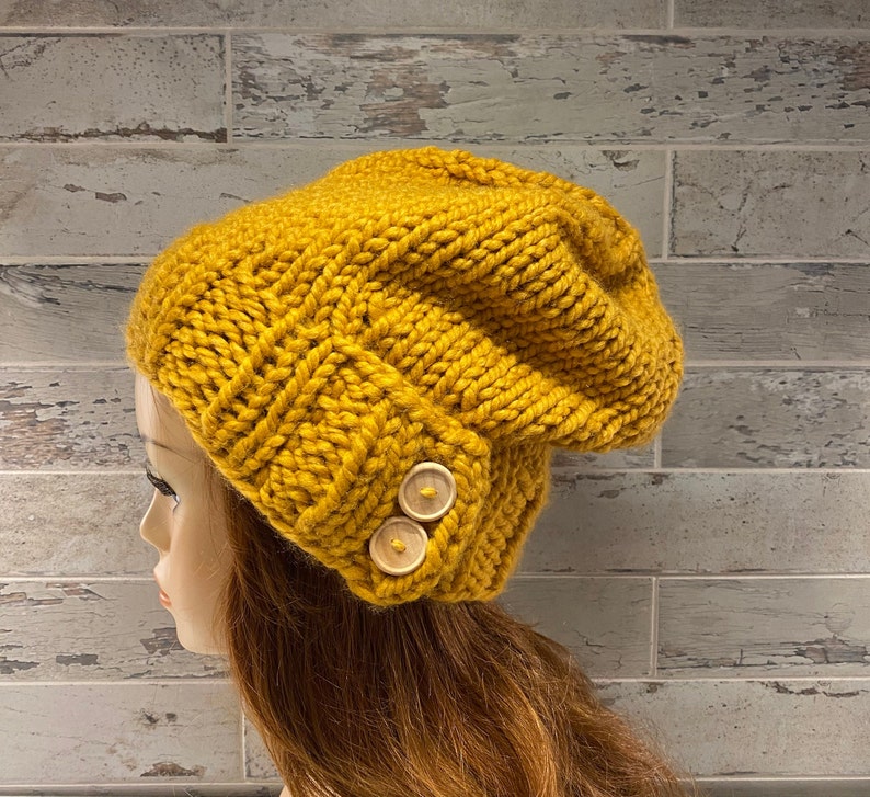 Knit Hat, Women Knit Hat, Slouchy Knit Hat, Chunky Knit Wool Hat / KEYSTONE image 8