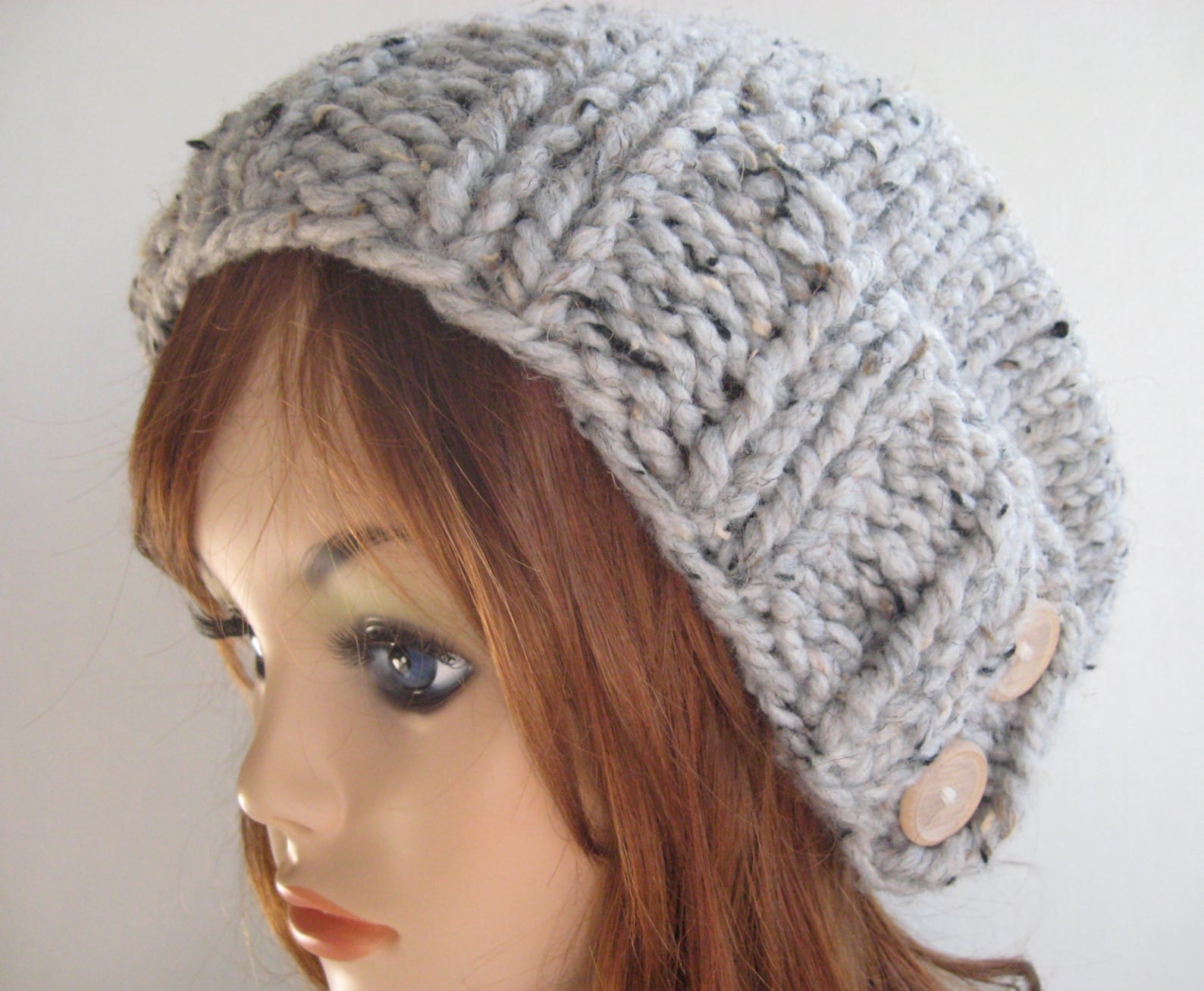 Knit Hat Women Knit Hat Slouchy Knit Hat Chunky Knit Wool Etsy