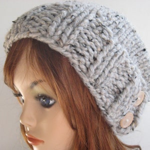 Knit Hat, Women Knit Hat, Slouchy Knit Hat, Chunky Knit Wool Hat / KEYSTONE image 4