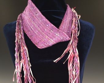 Funky Fringe Scarf Lilac