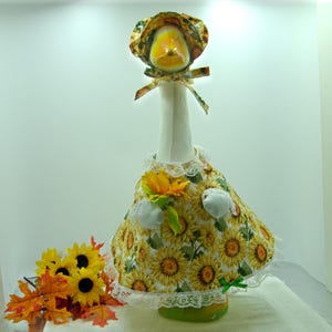 Goose outfits for Large 23-27&quot; tall geese in sunflowers for summer or fall decorating