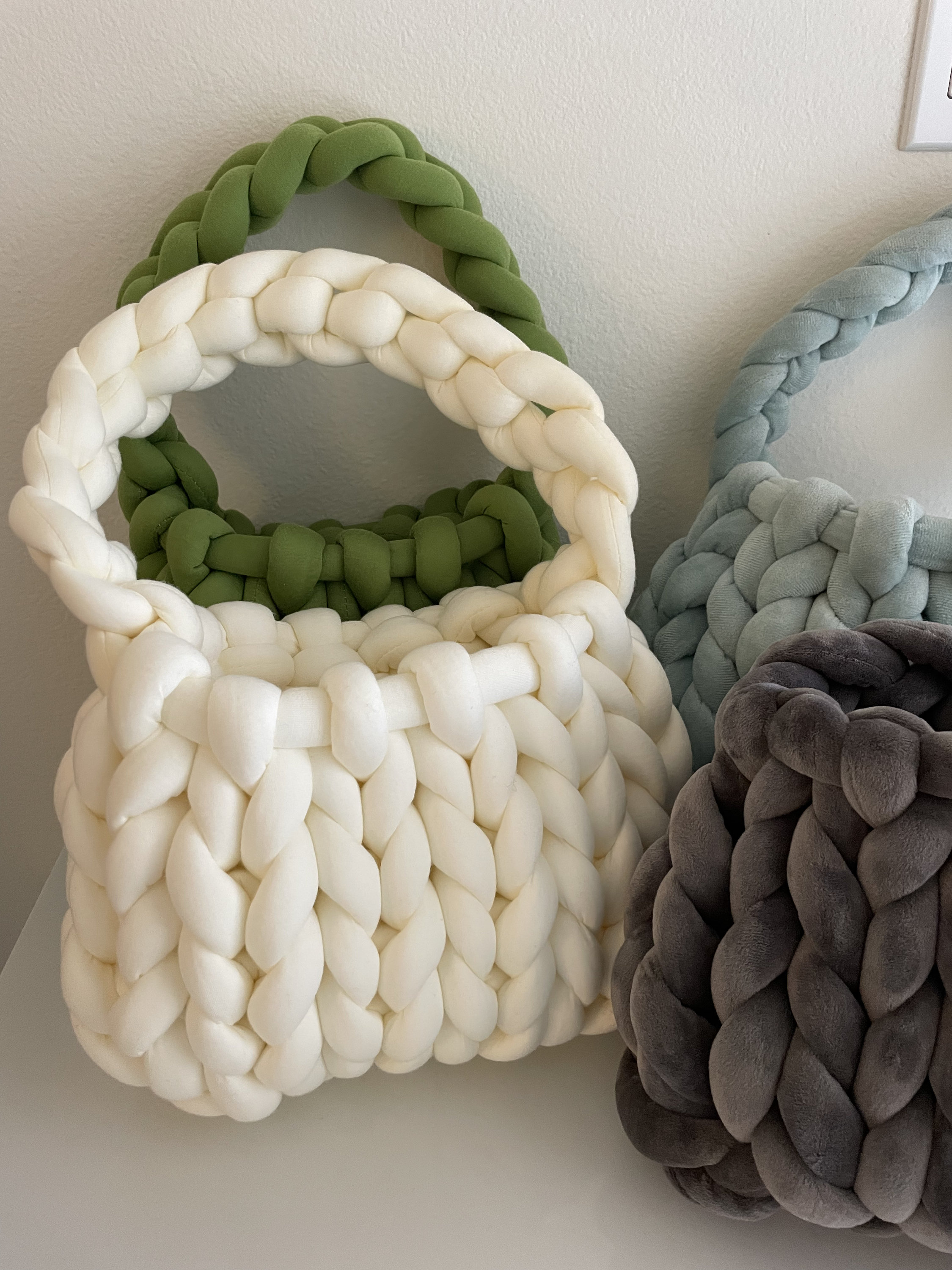 [NOTHING WRITTEN] Handmade knitted bag (Ivory) ☆送料込☆ The Knit Tote Bag