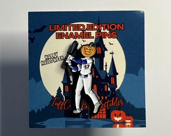 Shohei Ohtani Halloween Enamel Pin: Dodgers Pumpkin Jack O' Lantern