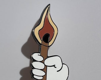 Torch Logo Enamel Pin - Tuff Crowd Collectibles Lapel Pin
