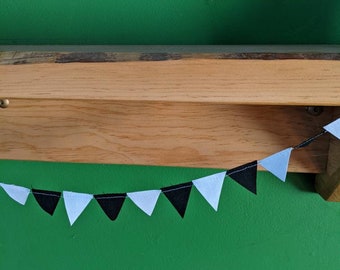 Teeny Tiny Black and White Bunting 13ft long