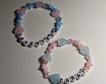 Seventeen Bracelet set, kpop bracelet, Pledis entertainment,The 8, Carat