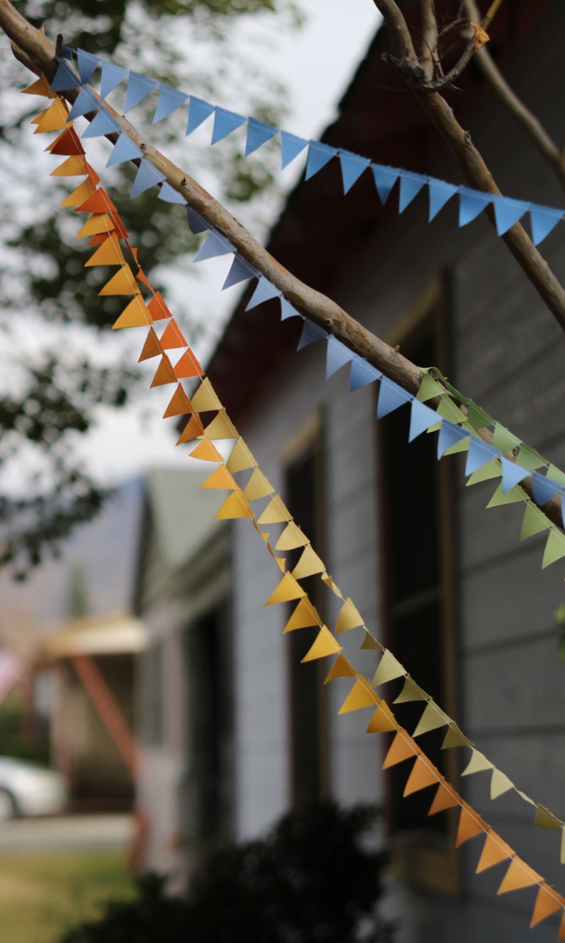 Teeny Tiny Dusty Rainbow Bunting 41 ft long image 4