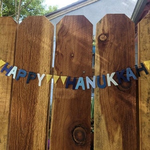 Happy Hanukkah Garland-Felt