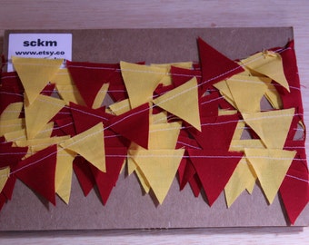 Red and Yellow Teeny Tiny Bunting  13 ft