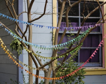 Teeny Tiny Dusty Rainbow Bunting 41 ft long