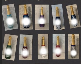 College graduation gift, decorated college  bed party bottles.  College Acceptance Gift, Glitter beaded Bottles Commitment Day Bottles