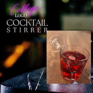 Personalized College logo Drink Stirrers for Celebrations, Graduation Custom Drink Stir Sticks, Cocktail Stirrers, Class of 2024 Drinks