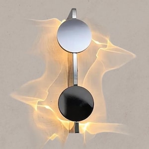 Lámpara de pared LED moderna con pantalla giratoria, aplique LED corrugado, ideal para sala de estar, salón, escaleras, pasillos, diseño de interiores premium.