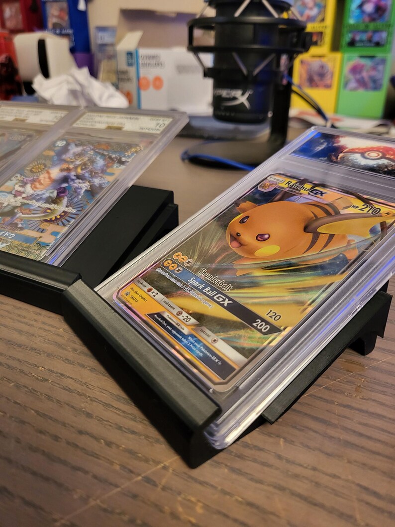 Card Risers Alternative Fill Your Display Case Card/slabe Risers - 3D Printed TCG Showcase, 30 ...