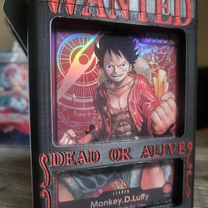 One Piece Wanted TCG Deck Box | Hinged Lid + Latch | Fits Sleeved Deck + DON!! Storage