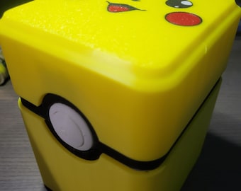 Pikachu Card Box - Pokémon TCG Storage Box with Hinged Lid & Personalization