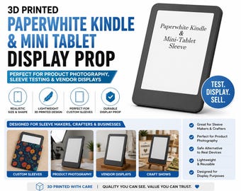 Mock Kindle Paperwhite Display Prop | 3D Printed E-Reader Replica - Mini Tablet
