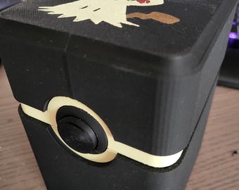 Mimikyu Card Box - Pokémon TCG Storage Box with Hinged Lid & Personalization