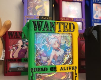 One Piece TCG Deck Box | Dual-Color Wanted Leader Storage | Hinged Lid Latch