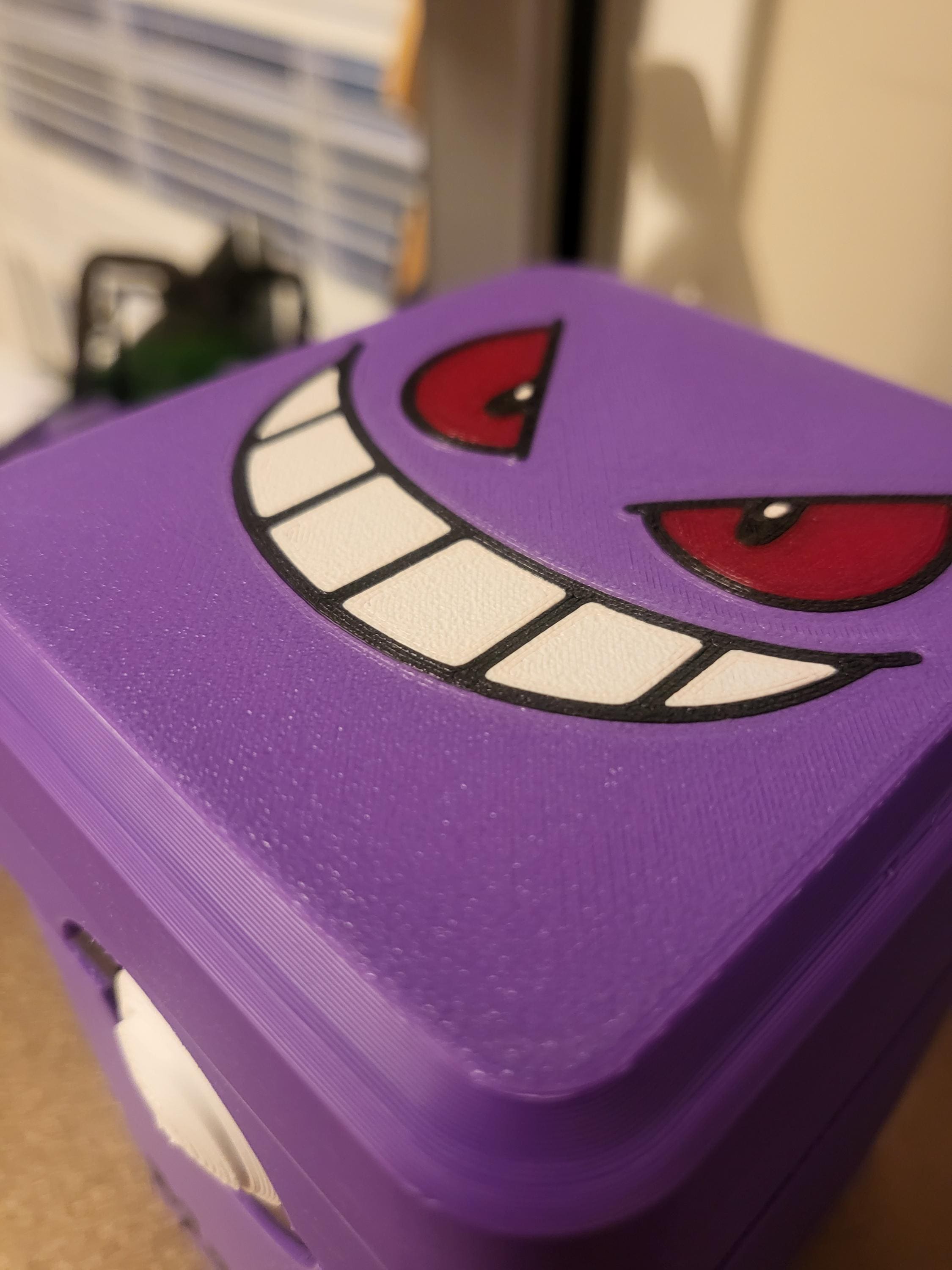 ゲンガー ポケモンカードボックス | ヒンジ付き蓋付きカスタム3D