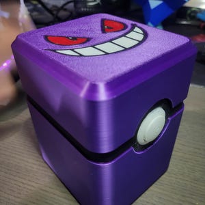 Boîte de cartes Gengar - Boîte de rangement du JCC Pokémon avec couvercle à charnière et personnalisation