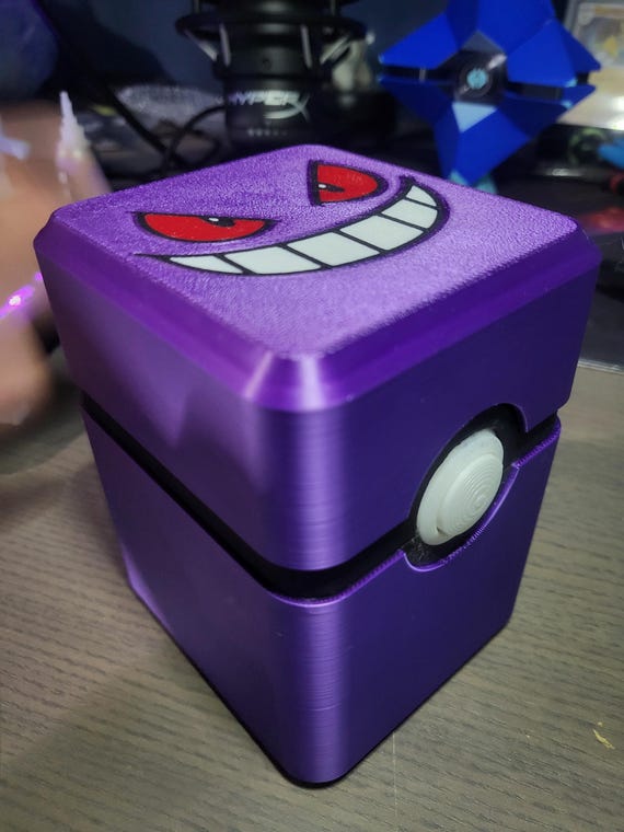 ゲンガー ポケモンカードボックス | ヒンジ付き蓋付きカスタム3D