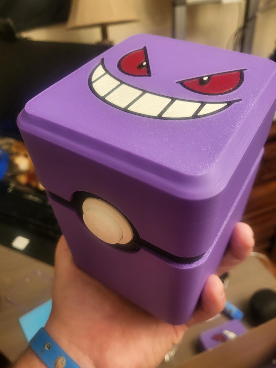 ゲンガー ポケモンカードボックス | ヒンジ付き蓋付きカスタム3D