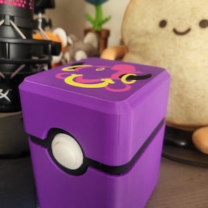 Caja de almacenamiento con tapa abatible y personalización de cartas Hoopa Bpx para TCG de Pokémon