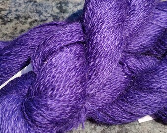 Filato sportivo a 2 capi, misto mohair e lana 50-50, Iris Intenso