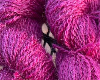 Amethyst, 50-50 mohair-wool blend 2 ply sport yarn