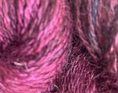 Plum, 50-50 mohair-wool blend 2 ply sport yarn