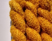 Honey Mustard Boucle Mohair blend 2 ply yarn