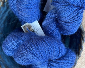 Periwinkle,  50-50 mohair blend yarn, 2 ply yarn